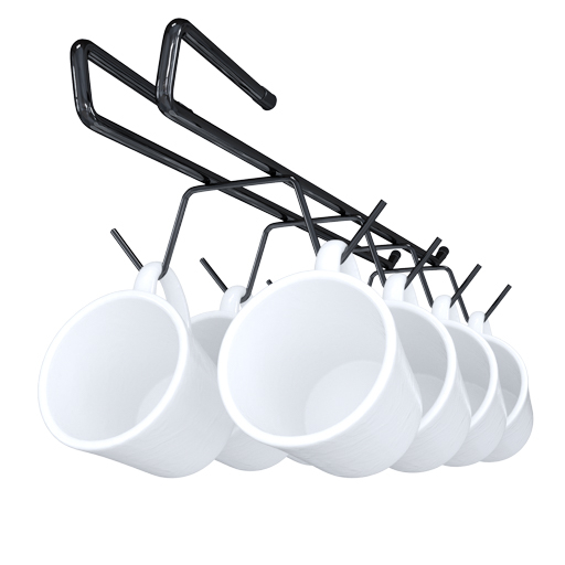 Suporte Xícaras Suspenso 8 GanchoS Armário Prateleira Aramado Di Carlo em Oferta na Shopee