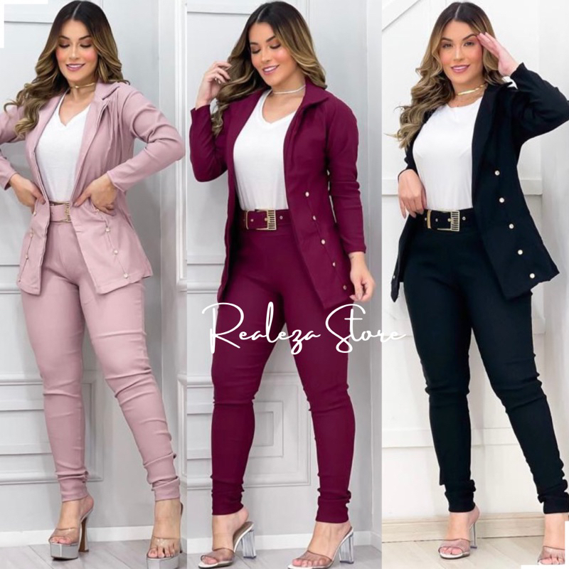 Conjunto Blazer e Calça em Oferta Shopee 2025