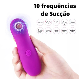 Vibrador Estimulador Sugador de Clitoriano Vagina Mamilo Sucção Chupa Clitóris