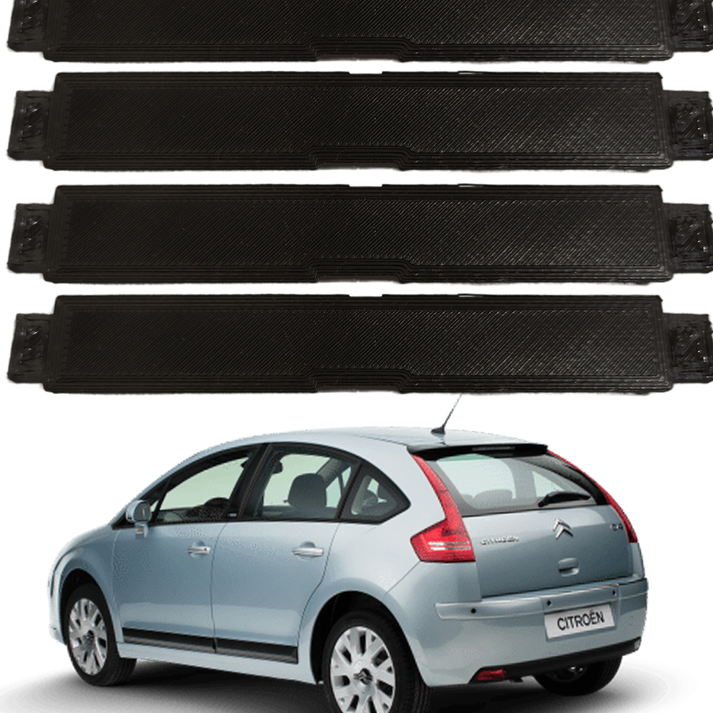 KIT 4 Moldura Tampa Do Friso Rack Teto Citroen C4 Hatch 2004/2013 PROMOÇÃO