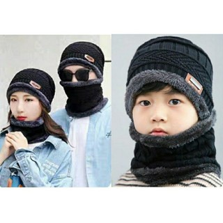 Touca gorro cachecol Forrado de Pelinho de Lã adulto/infantil Masculina e Femininatamanho unisex tamanho unico para inverno frio