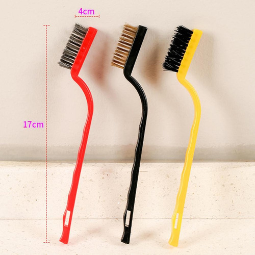 Conjunto 3 Escovas Multiuso Cerdas De Aço Nylon Multiuso Universal