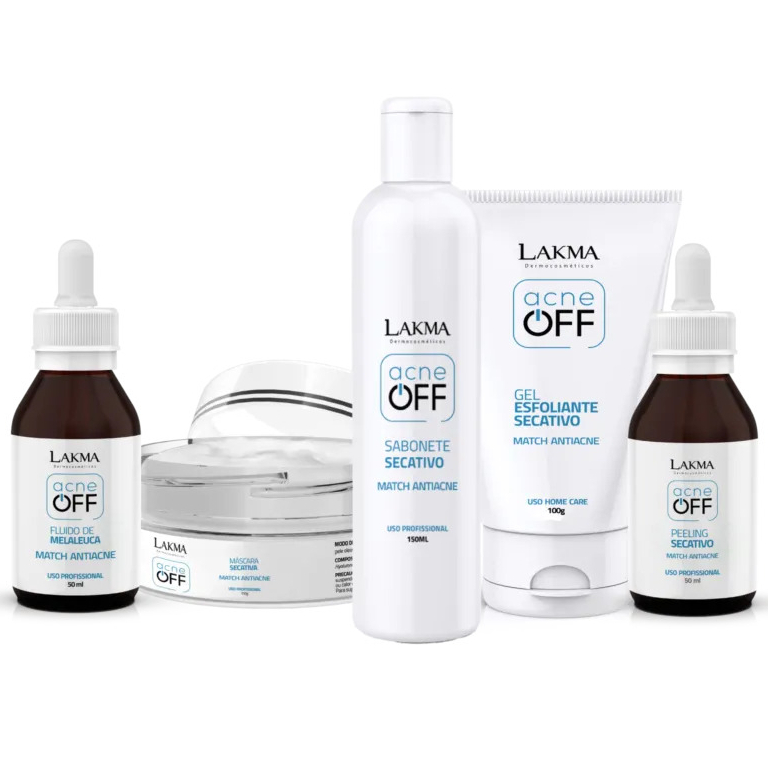 Kit Acne Off, Acne e Oleosidade Lakma - 5 Itens