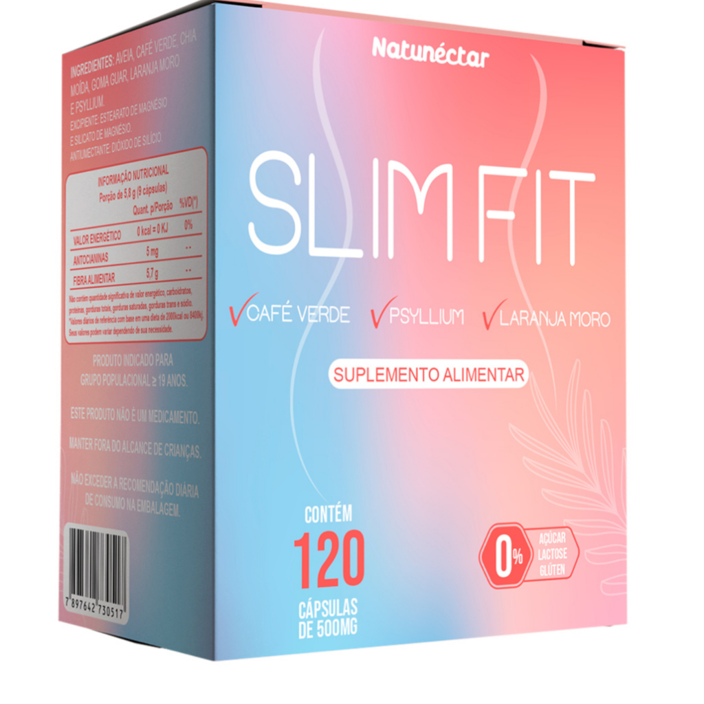 Slim Fit 120 cápsulas - Suplemento Alimentar  - Natunéctar