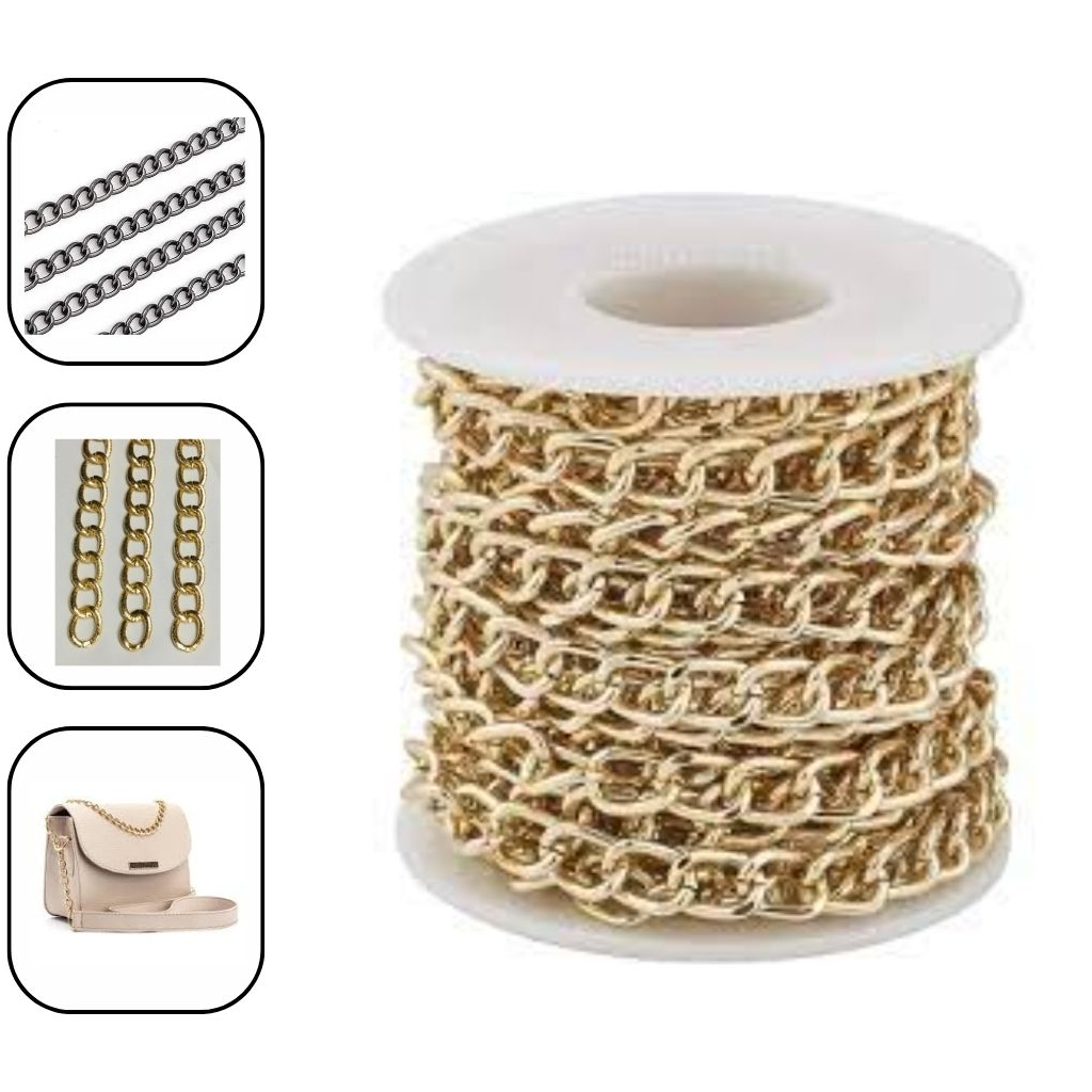 Kit 05 Metros Corrente 1,8 para Alça de Bolsa e Artesanato  Promoção!