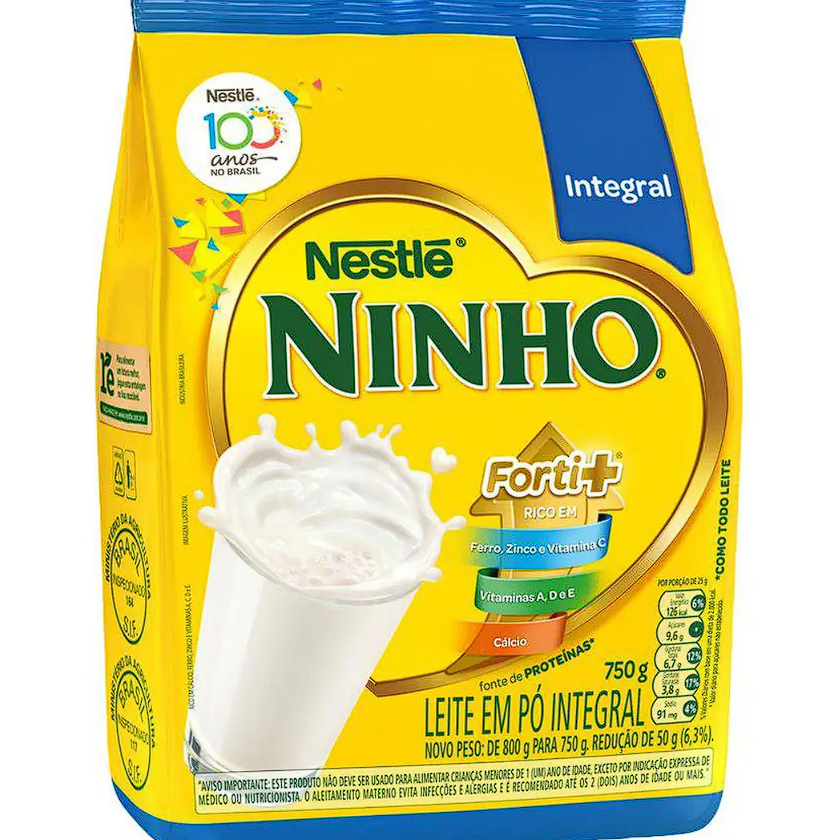 Leite em pó Ninho Forti + 750g integral