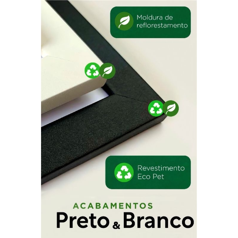 Kit 4 molduras Para Quadros tamanho A4 30x21 Aconpanha ( Fundo eucatex e Acetato)