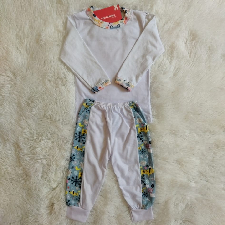 NOVO Conjunto blusa e mijao infantil de bebe inverno 100% algodão CORES SORTIDAS