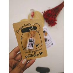 Chaveiro potinho com foto