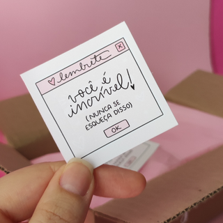 Tag 5x5 cm Lembrete Você é Incrível rosa