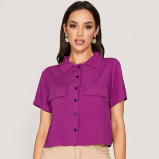 blusa feminina com botao