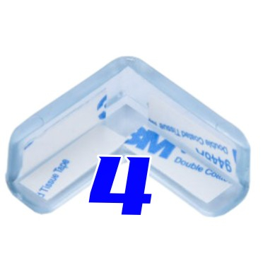 4 Protetores De Quina Silicone Quadrado Para Crianças E Bebes Proteção Anti-colisão Promoção