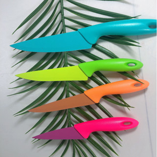 Kit 4 Jogo De Facas Aço Inoxidável Colorida Facas Coloridas Para Cozinha Frutas Promoção