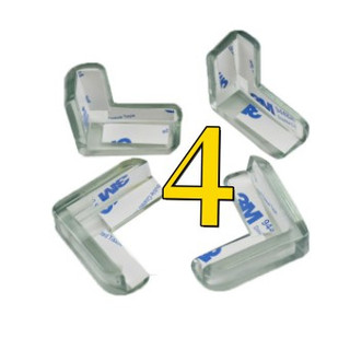 4 Protetores De Quina Silicone Quadrado Para Crianças E Bebes Proteção Anti-colisão Promo…