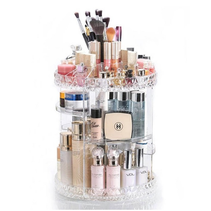 Organizador De Maquiagem Acrilico 360º Organizador De Maquiagem Giratório em Oferta na Shopee