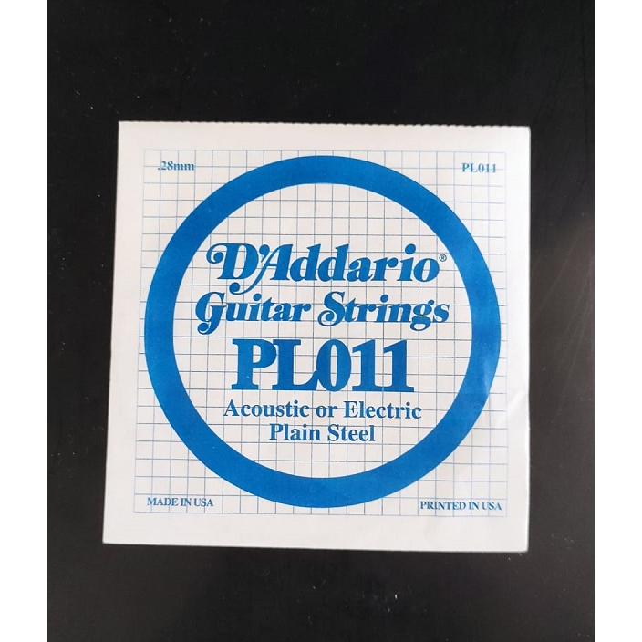 Corda Avulsa Mi 011 Guitarra E Violão Aço Daddario PL011 ( 1 UNIDADE )