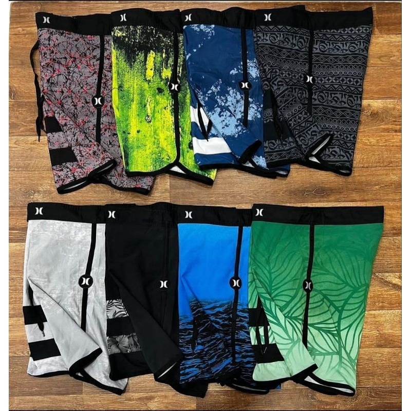 kit 5 short bermuda praia elastano hurley
