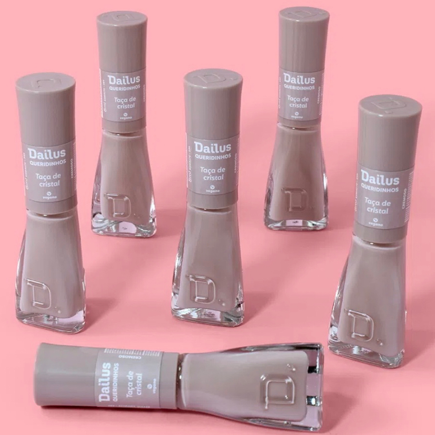 Kit com 6 Esmaltes Dailus Taça de Cristal | Elegância em Cada Detalhe (Vegano).