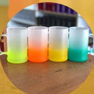 5 Canecas Com alça Chopp 400ml Acrílico Para Personalizar