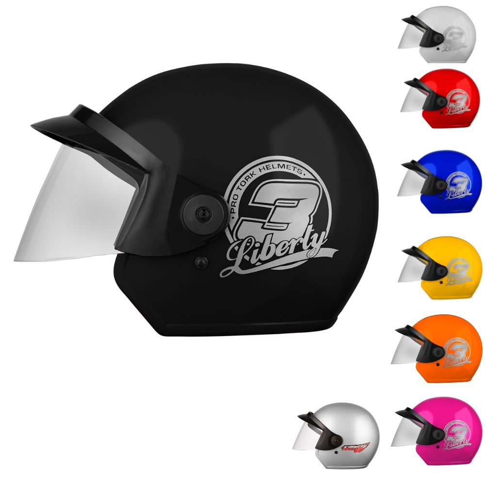 Capacete De Moto Aberto Pro Tork Liberty 3 Masculino Feminino Com Viseira Cristal Passeios em Oferta na Shopee