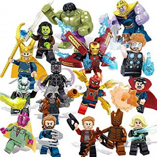Boneco Homem aranha Capitão Thor Thanos Miniatura Vingadores Brinquedo Blocos Promoção | Menor Preço