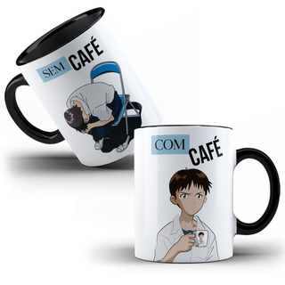 Caneca Personalizada Anime Neon Genesis Evangelion Shinji Ikari (COM CAFÉ, SEM CAFÉ) em Oferta na Shopee