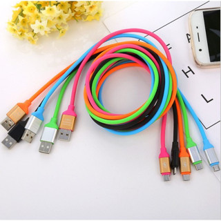 Cabo Carrega Macaron Usb Dados Turbo Celular V8/ tipo c/ IPHONE Todas Marcas 1.2m
