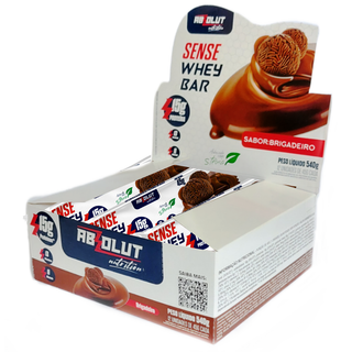 Caixa de barra de Proteína Sense Whey Bar com 12 unidades - Absolut Nutrition (PREÇO PROMOCIONAL) em Oferta na Shopee