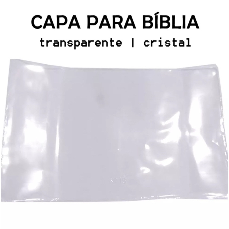 Capa Transparente plástico para Bíblia | Diversos Tamanhos para Livros