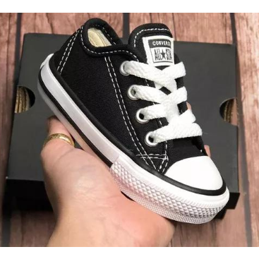 Tênis All Star Preto Infantil Cano Baixo Unissex envio imegiato