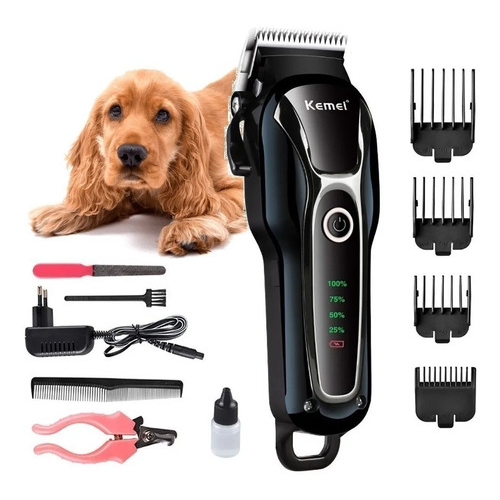 Máquina Para Tosar Cachorro Profissional Pet De Corte Cabelo kemei km 1991 Aparador de pe...