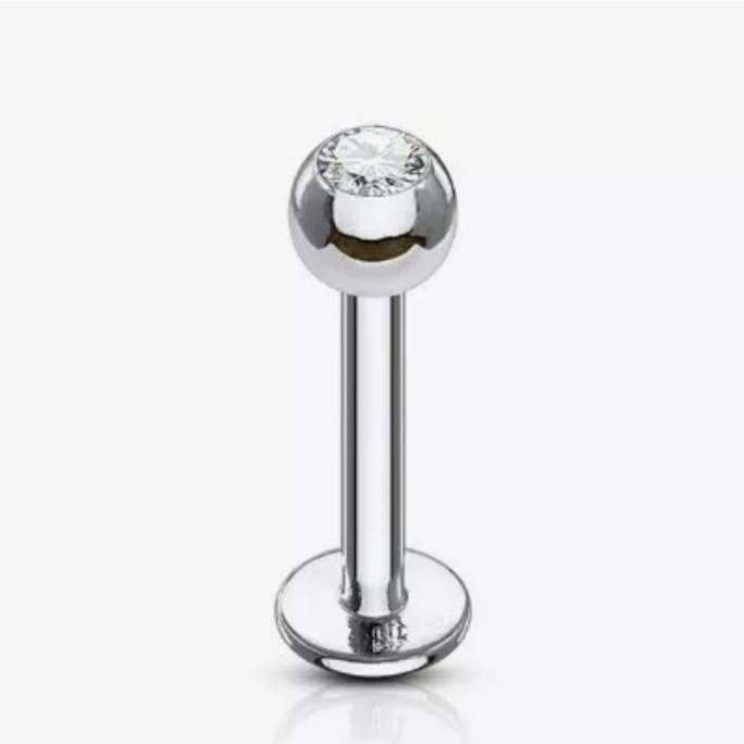 KIT 3 Piercing labret RETO zircônia aço inoxidável strass pedrinha tragus em Oferta na Shopee