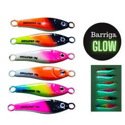 kit com 6 unidades Isca Artificial Jumping Jig Pindoca com Glow Grouper 8g, 12g, 18g Isca Artificial Para Pesca