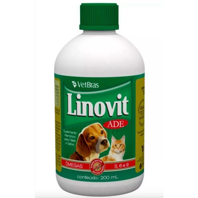 Linovit 200ml - Suplemento e Complexo Vitamínico para Cães e Gatos Omega 3,6 e 9