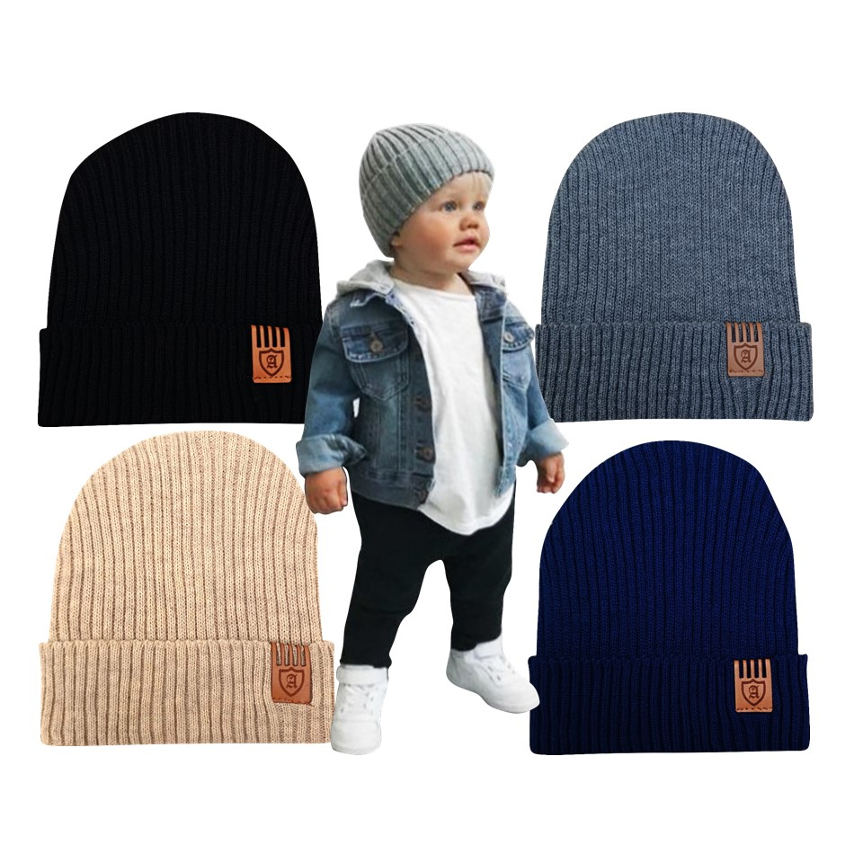 Touca De Frio Gorro Bebê Infantil Beanie Boina menino  Unissex preto varias cores e modelos estilo