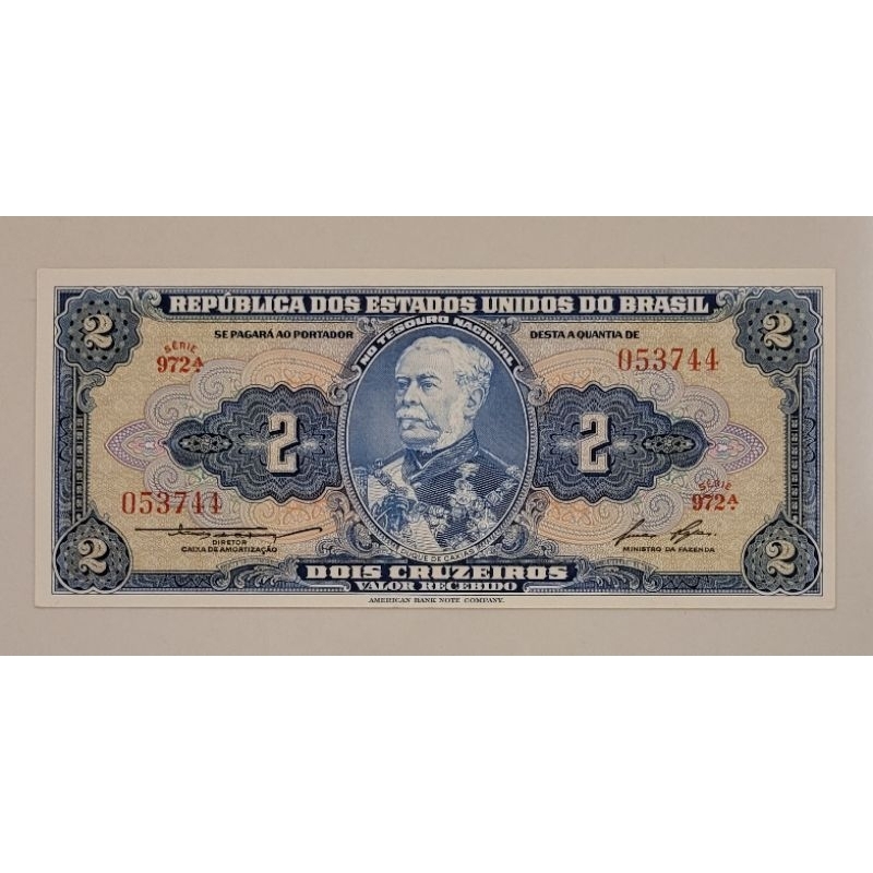Nota antiga de 2 cruzeiros 1950 / Duque de Caxias