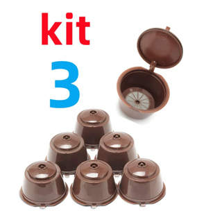 3 Cápsula Café Reutilizável Dolce Gusto Recarregável Refrescante Efectivo Promoção em Oferta na Shopee