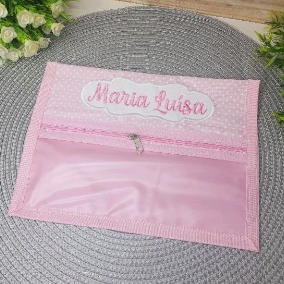 Estojo Higiene Escolar Infantil Bordado Nome / Organizador de Mochila/ Estojo de Higiene para Criança em Oferta na Shopee