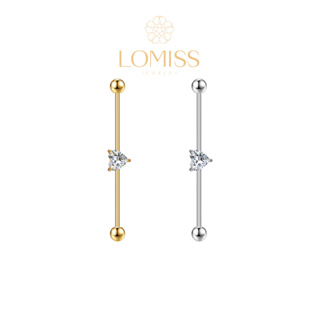 Piercing Transversal Aço Cirurgico Pvd Zircônia Coração 1,2x35x4/4 em Oferta na Shopee