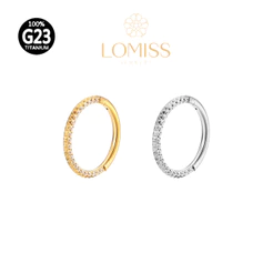 Piercing Septril Rook Conch Nariz Helix Argola Titânio Pvd Clik Detalhada/zircônia