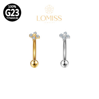 Piercing Helix Flat Conch Tragus Lóbulo Minibarbell Curvo Titânio Pvd Flor 4 Zircônias em Oferta na Shopee