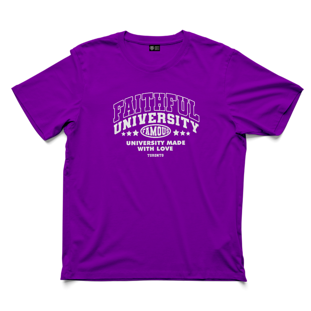 Camisa Camiseta Blusa Streetwear Penteada Fio 30.1 estampada Faithfull Roxa modelo Premium