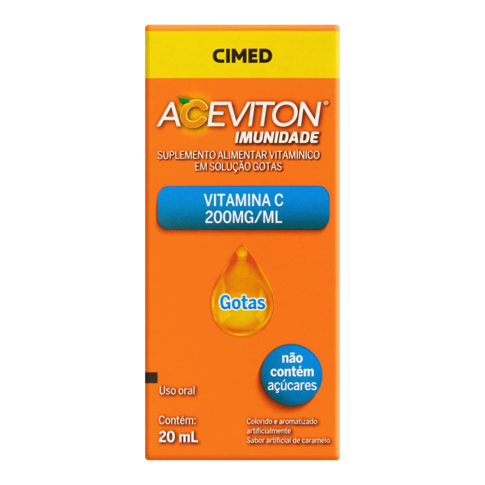 Vitamina C Aceviton Em Gotas Sabor Caramelo 20ml