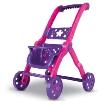 Carrinho de Boneca Infantil Bebê Reborn Brinquedo Menina Carrinho de Passeio Infantil 59cm