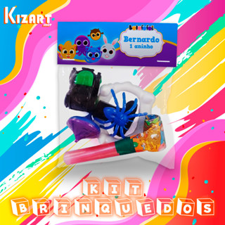Kit Personalizado Saquinho Surpresa Brinquedos Festa Aniversario Com Tema Bolo Fofos Azul