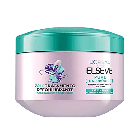 Máscara de tratamento Elseve pure Hialurônico 300 ml em Oferta na Shopee