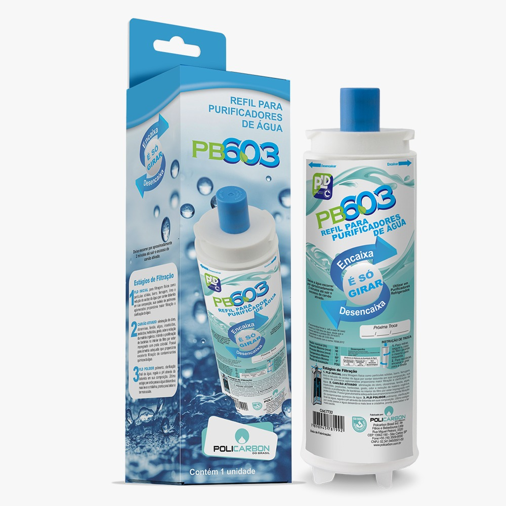 Refil Filtro Ibbl C+3 Purificador D Água Compatível Ibbl Fr603 Atlantis