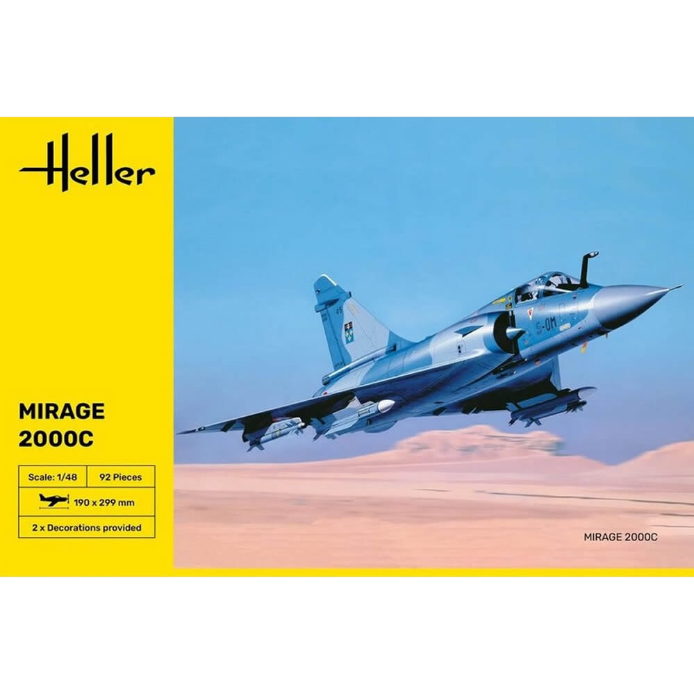 Avião Dassault Mirage 2000 C kit Heller 1/48 plastimodelismo