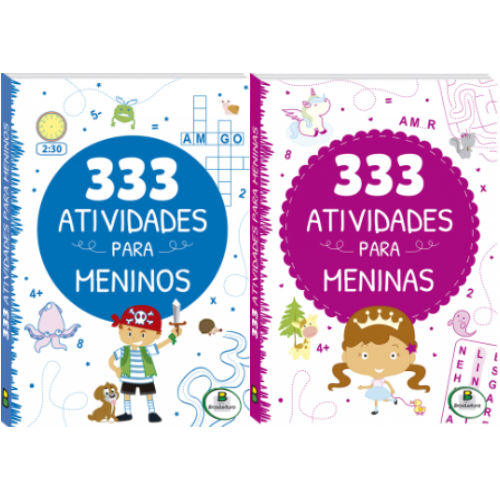 333 Atividades Meninas Meninos Livros Infantis Educativos Interativos Livro Infantil Atividades Divertidas Para Criancas