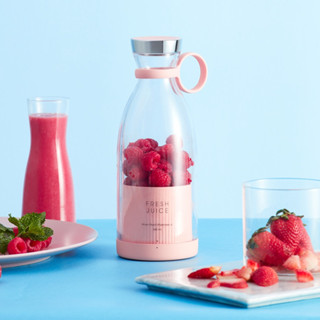 Liquidificador Garrafa 420 ml Mixer Portátil Mini Misturador Suco Fruta Shake para funcionar dê Clique Duplo no botão Multifuncional Recarregável USB ref: RSDS-2